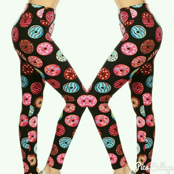 Yummy Donut Leggings w/Yoga Waistband - Picture 1 of 7